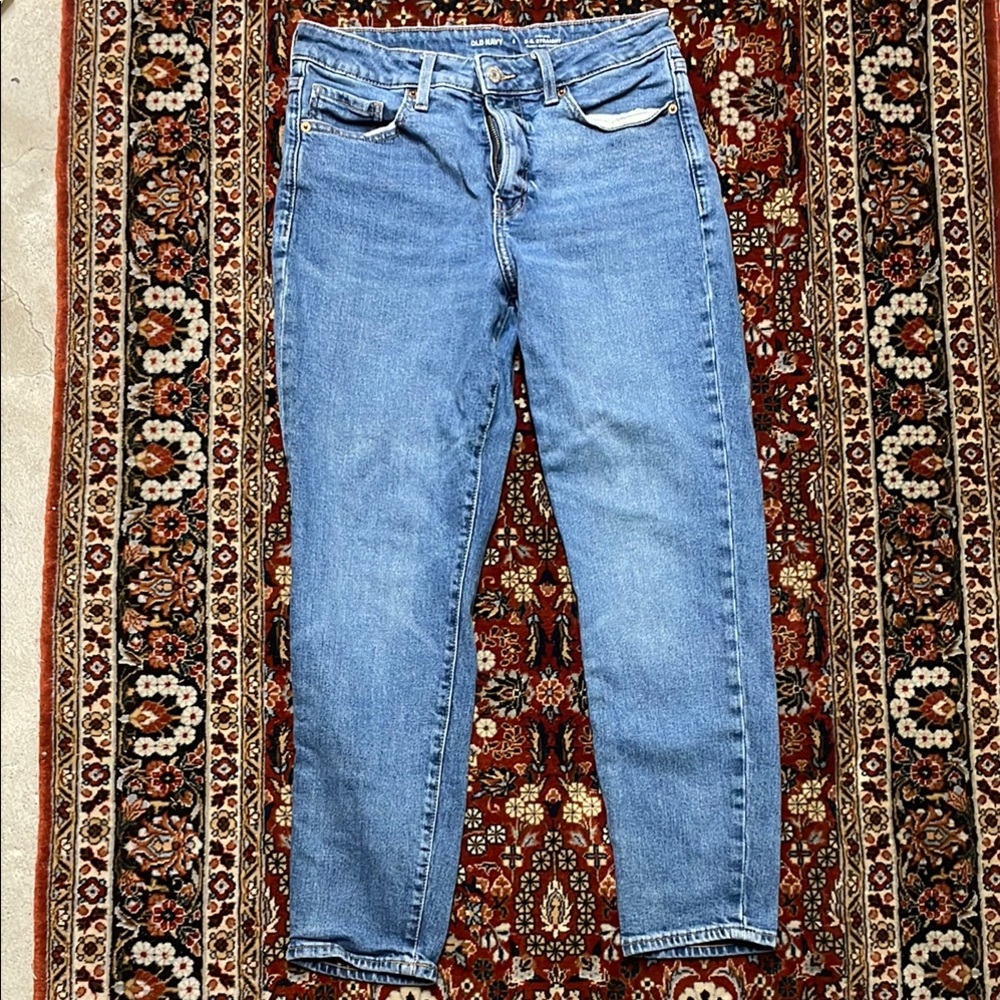 Old Navy Blue Straight Leg Jeans Timeless Style